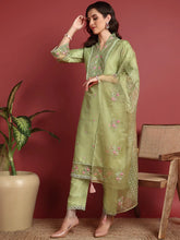 Polyester Solid Green Indian Ethnic-PKSKD2428
